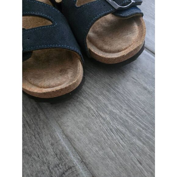 Women's Muk Luks Poppy Sandal Double Strap Navy Blue Size 7 Suede - Picture 5 of 6